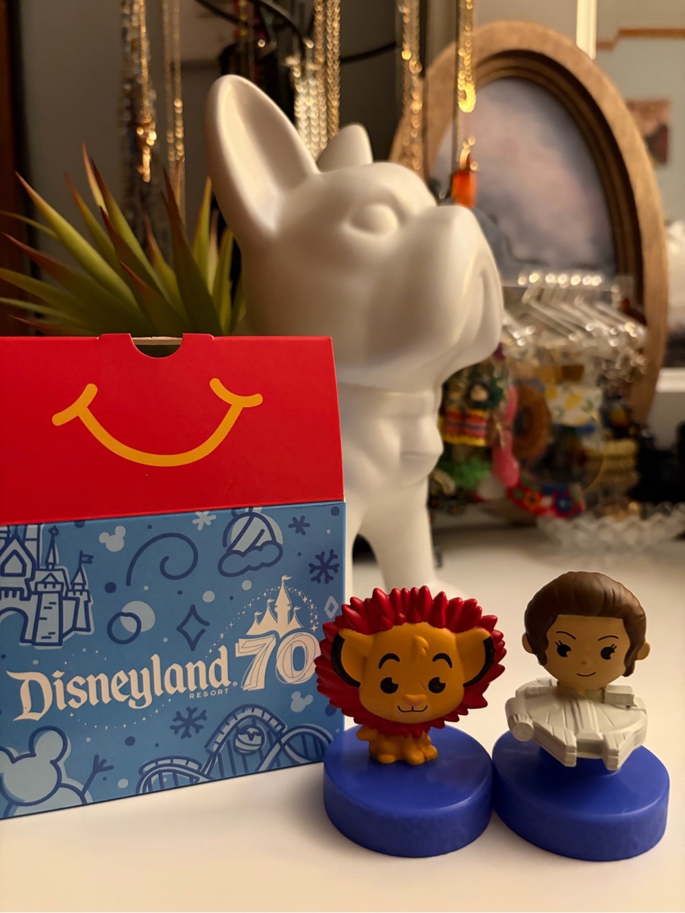Disneyland 70th Anniversary Happy Meal Box and Figure Set #22 Simba and Rey